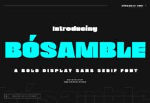 Bósamble Font Poster 1