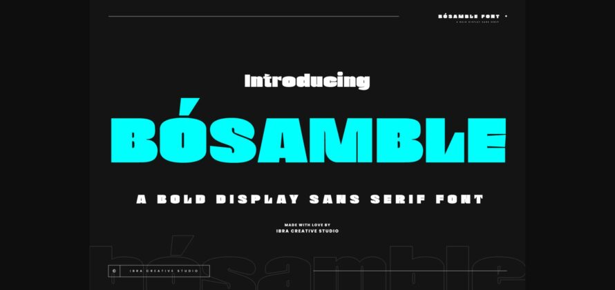 Bósamble Font Poster 1