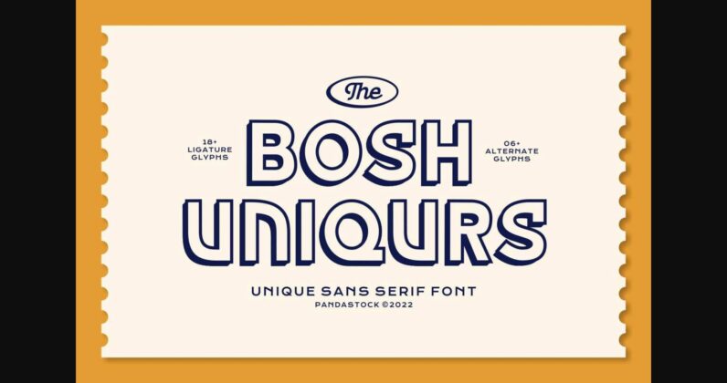 Bosh Uniqurs Font Poster 3