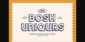 Bosh Uniqurs Font Poster 1