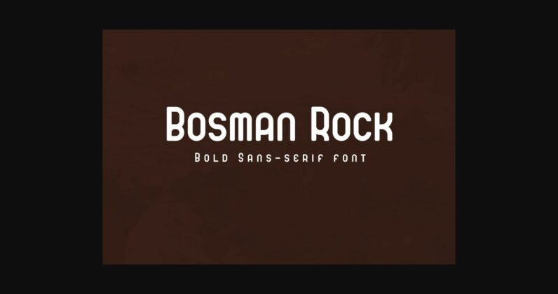 Bosman Rock Font Poster 3
