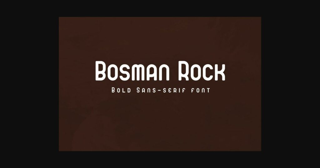 Bosman Rock Font Poster 1