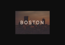 Boston Font Boston Font Poster 1