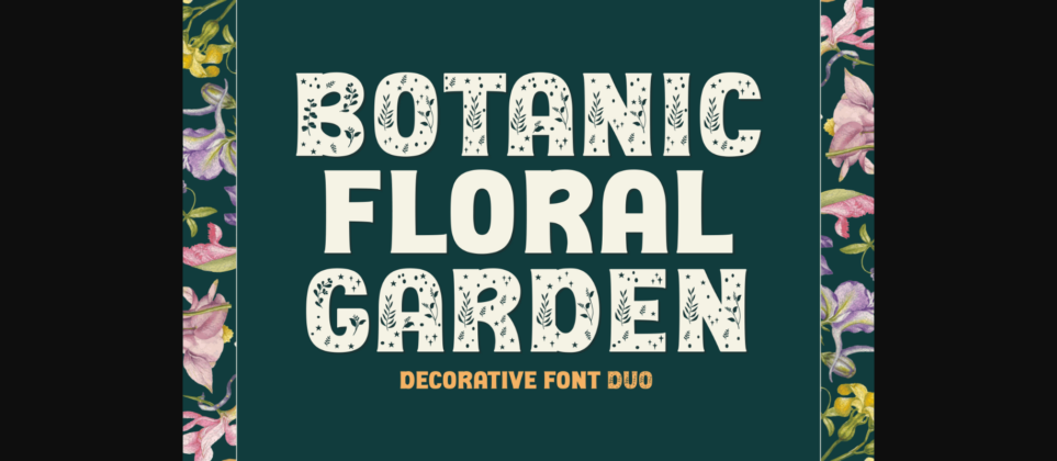 Botanic Floral Garden Font Poster 3