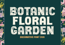 Botanic Floral Garden Font Poster 1