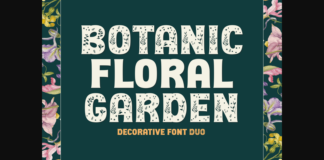 Botanic Floral Garden Font Poster 1
