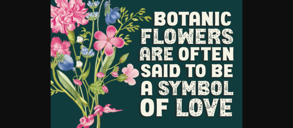Botanic Floral Garden Font Poster 4