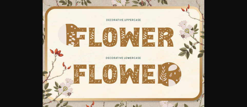 Botanic Floral Garden Font Poster 6