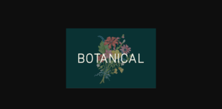 Botanical Font Poster 1