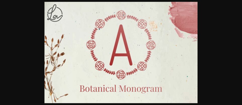 Botanical Monogram Font Poster 3