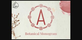Botanical Monogram Font Poster 1