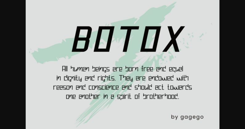 Botox Font Poster 4
