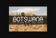 Botswana Font Botswana Font Poster 1