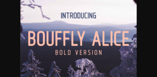 Bouffly Alice Bold Font Poster 1
