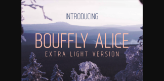 Bouffly Alice Extra Light Font Poster 1