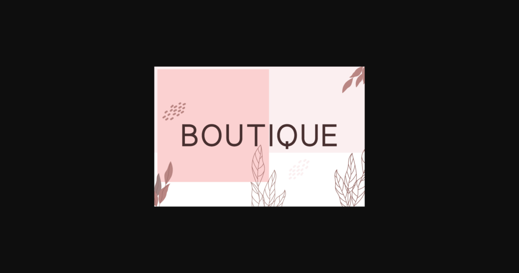 Boutique Font Poster 3