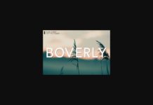 Boverly Font Poster 1