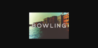 Bowling Font Poster 1