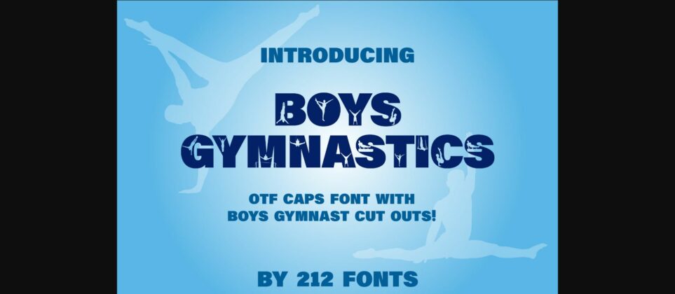 Boys Gymnastics Font Poster 3