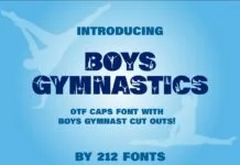 Boys Gymnastics Font Boys Gymnastics Font Poster 1