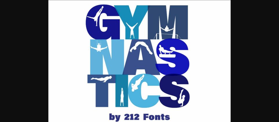 Boys Gymnastics Font Poster 4