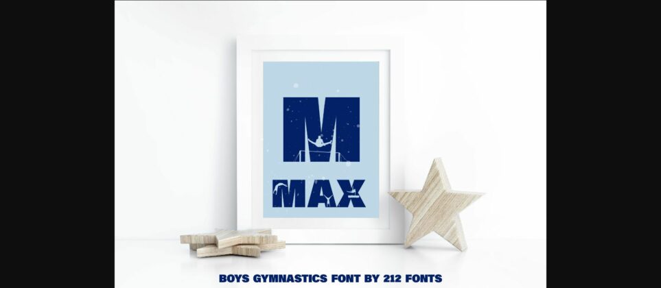 Boys Gymnastics Font Poster 5