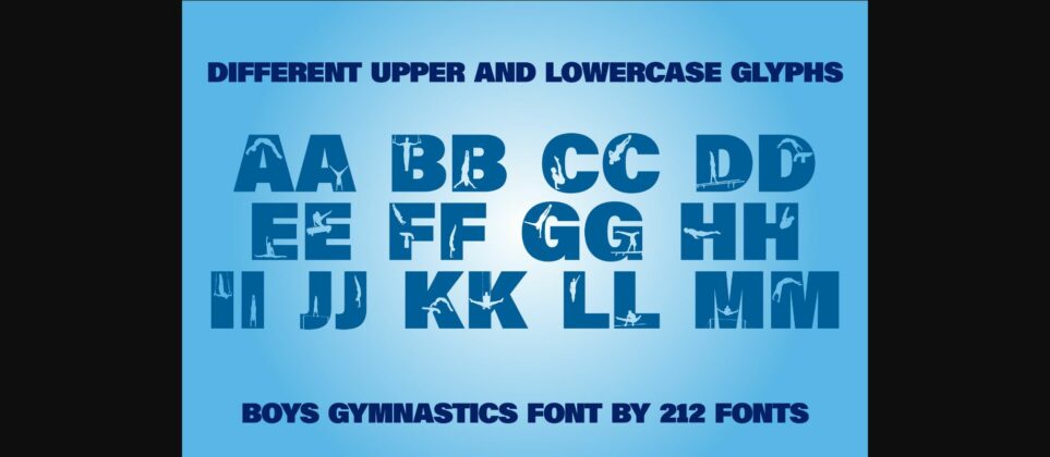 Boys Gymnastics Font Poster 9