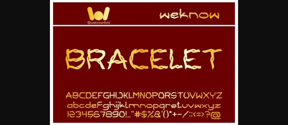 Bracelet Font Poster 3