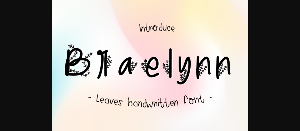 Braelynn Font Poster 3