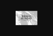 Brave Sunday Font Poster 1