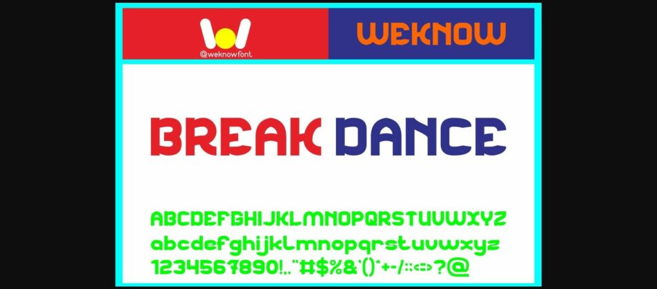 Break Dance Font Poster 3