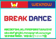 Break Dance Font Poster 1