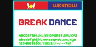 Break Dance Font Poster 1