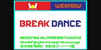 Break Dance Font Poster 1