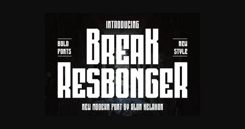 Break Resbonger Font Poster 3
