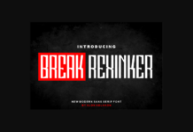 Break Rexinker Font Poster 1