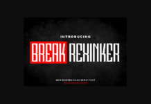 Break Rexinker Font Break Rexinker Font Poster 1