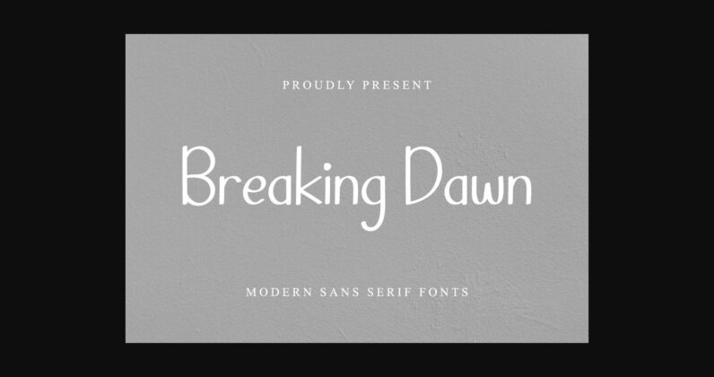 Breaking Dawn Font Poster 3