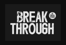 Breakthrough Font Breakthrough Font Poster 1
