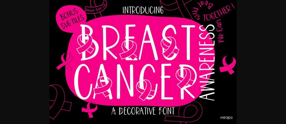Breast Cancer Awareness Font Poster 3