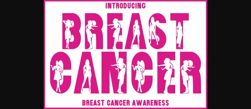 Breast Cancer Font Poster 3
