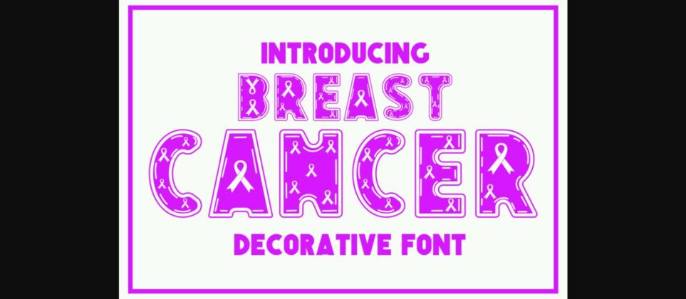 Breast Cancer Font Poster 3