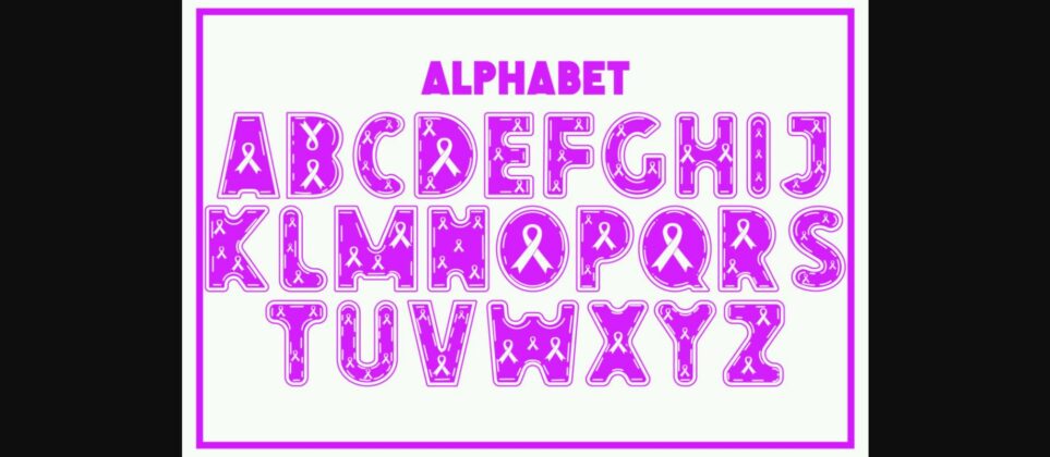 Breast Cancer Font Poster 4