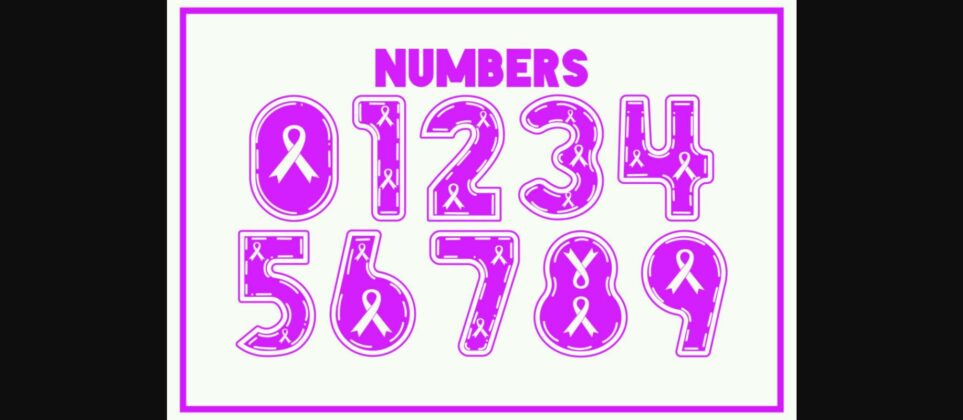 Breast Cancer Font Poster 5