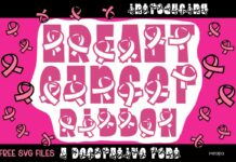 Breast Cancer Ribbon Font Poster 1