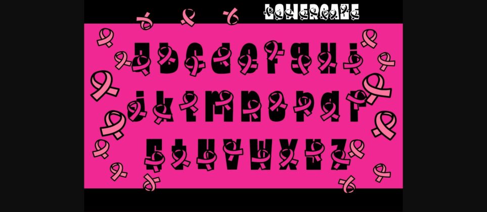 Breast Cancer Ribbon Font Poster 6
