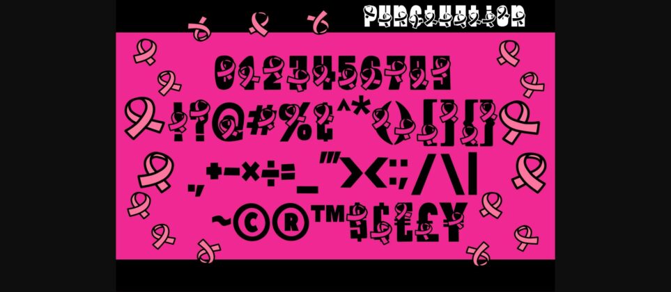 Breast Cancer Ribbon Font Poster 7