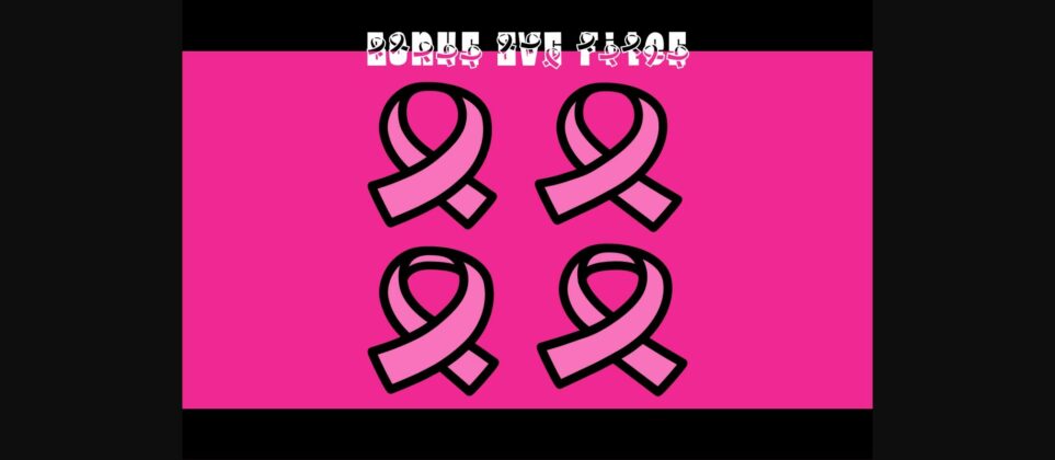 Breast Cancer Ribbon Font Poster 8