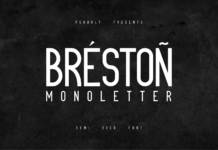 Breston Monoletter Font Poster 1