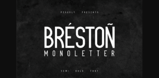 Breston Monoletter Font Poster 1